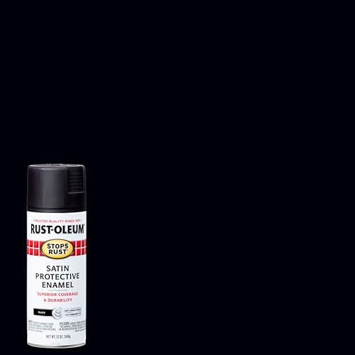 Rust-Oleum 7777830-6PK Stops Rust Spray Paint, 12 oz, Satin Black, 6 Pack by Rust-Oleum - Image 2