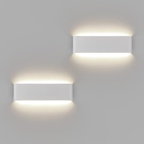 Klighten 2-Pack 30CM Wandlampe 10W LED Innen Wandleuchte Up Down, 4500K Natürliches Weiß Dekorative Wandleuchten für Treppenhaus Cover
