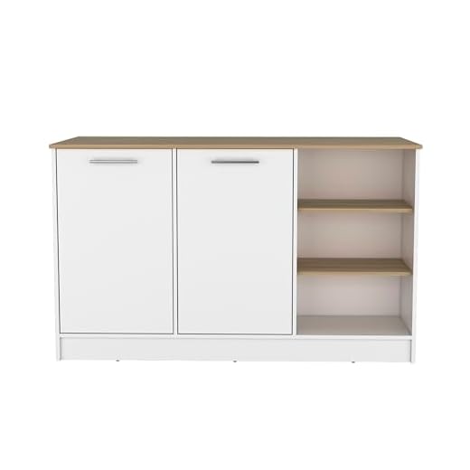 LUMILAND Spacious Kitchen Island for Gatherings