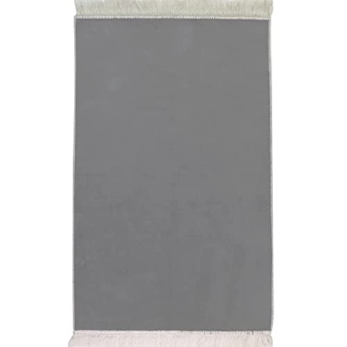 Tapete de oración turco de terciopelo Modefa gris miniatura 1