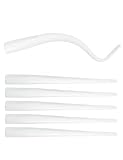BLUEWING 6pcs Fishing Replacement Tail Soft Bait Lures Flexible Fishing Baits Soft Tail Replacement Tuna Lure 6in White