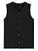 Latuza Men's Sleeveless Pajama Shirt Button Up Sleep Tank Top 2 Pack, Black/Light Gray, Large