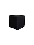 PanQube Modul 8-BL Pufa VERONA 45 Fußschemel ohne Stickerei, Schwarz, 45cm x 45cm x 45cm