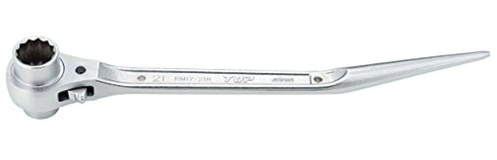 Amazon | トップ (TOP) 鳶 仕様ラチェットレンチ 曲シノ 国産