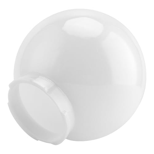 Image of 2 Pcs White Acrylic Replacement Globe, 6x6x3 inch Replacement Globe Shade, Smooth Light Covers for Light Fixture Decorative, Lighting Replacement