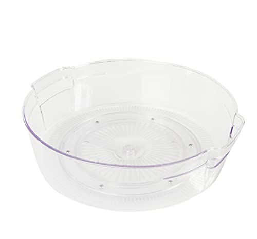 Kitchen-Spaces-Large-Lazy-Susan-Organizer-Bin-Pantry-Rack-or-Deep-Cabinet-Turntable-Shelf-Storage-High-Sides-to-Prevent-Spills-BPA-Free-Plastic-Clear-and-Sturdy-with-Full-Spin Kitchen Spaces Large Lazy Susan Organizer Bin, Pantry Rack or Deep Cabinet Turntable Shelf Storage, High Sides to Prevent Spills, BPA-Free Plastic, Clear and Sturdy with Full Spin - Image 1