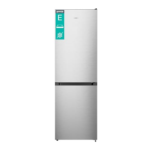 Gorenje NRK619EPXL4 Frigorifero Combinato a libera installazione, 304 litri, Altezza 186 cm, Total No frost, Ventilazione MultiFlow, Controllo Touch, Doppia porta reversibile, Classe E, Inox