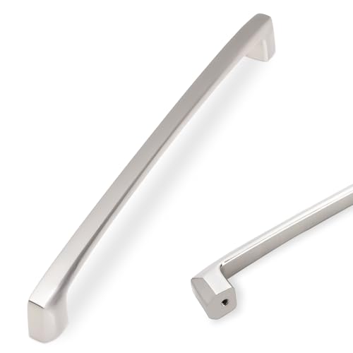 COTYKILEY 6 Pack 7.5 Inch(192mm) Brushed Satin Nickel Kitchen Cabinet Handles Silver Cabinet Pulls Cabinet Door Handles Kitchen Cabinet Hardware