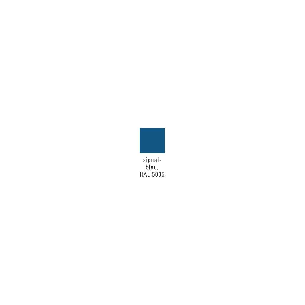 Banco da lavoro in legno di faggio, larghezza 1200 x profondità 540 x altezza 880 mm, Multiplex grigio chiaro/blu segnaletico, 4 cassetti
