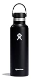Hydro Flask Water Bottle - Insulated Stainless Steel - Non Spill, Leakproof in 21 Oz Black