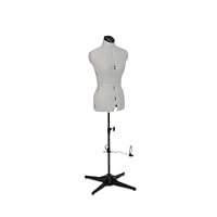 Adjustoform Sew Simple FG3271 Adjustable Dress Form Silver S-M (US Dress Size 4-12) 8 Part Female Sewing Mannequin + Pin Grip Hem Marker