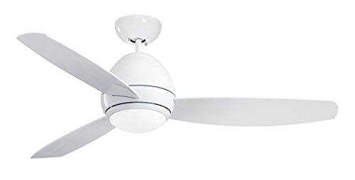 Emerson CF252LWW Curva 52-inch Modern Ceiling Fan, 3-Blade Ceiling Fan with LED Lighting