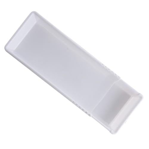 HOMOCONO Boîte de Rangement Blanche pour Organisation en Plastique Tiroir Coulissant, Longueur Ajustable et Design Rétractable la Cuisine et Ustensiles