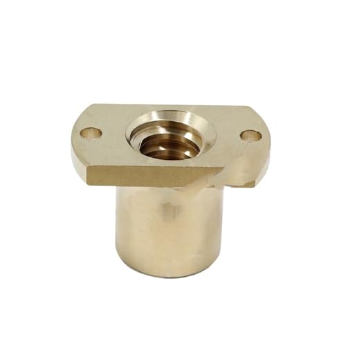 Metal Ball Screw nut 1pc T10-T40 Lead Screw H Nut Flange Brass Nut Trapezoid Screw Support Nut Left Thread(T40 Pitch 8mm)