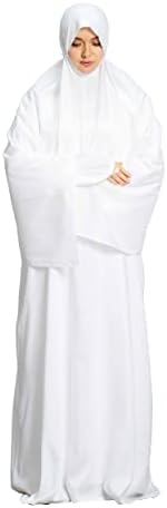 Mehar Hijab's Womens White Prayer Dress Namazi White Dress