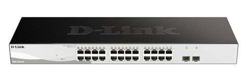 Image of D-Link 26-Port Gigabit Smart Managed Switch | 24 GbE + 2 SFP Ports | L2+ | VLANs | Cable Diagnostics | Web Managed | Desktop or Rackmount | Fanless | NDAA Compliant |Lifetime Warranty (DGS-1210-26)