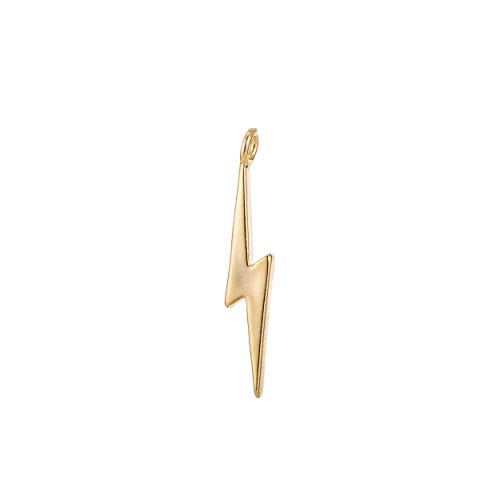 18K Gold Filled Teeny Tiny Lightning Bold Charms - 22mm x 4mm electric thunder storm bolt earring necklace jewelry supplies