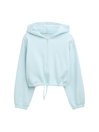 TOM TAILOR Mädchen 1041064 Sweatjacke, 37396-Minty Blue, 176