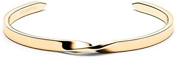 MVMT Women's Twist Cuff Bracelet | Stainless Steel Open Cuff | Gold