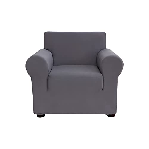 Sufdari Sofabezug für 1-Sitzer, Einzel-Couchbezüge, Stretch-Sofabezug für Wohnzimmer, Schutz für Einzelstuhl, waschbar, elastischer Sofabezug (grau) Cover