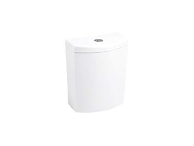 KOHLER 3569-0 Persuade Curv Toilet Tank, Dual-Flush 1.0 GPF or 1.6 GPF, Top-Mount Two-Button Flush, Toilet Tank Only, White