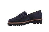 Decksohle: Leder Paul Green Slipper & Mokassin 2694-069, Rauleder, Blau, Damen EU 5/38