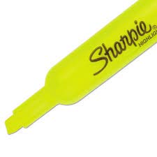 SHARPIE YELLOW HIGHLIGHTERS 2-4 PACKS (TOTAL OF 8 HIGHLIGHTERS)