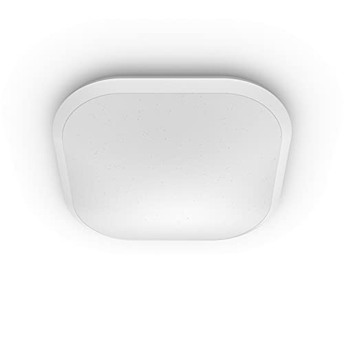 Plafonnier LED carré 18W Philips MyLiving luminaire plafond blanc chaud 2700K éclairage 230V