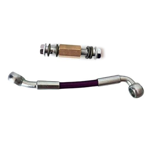 Conector tornillo banjo 10mm de 28 a 90 grados con manguera de embrague de 260cm para rutas en moto