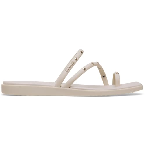 Image of Crocs Women's Miami Toe Loop Sandals | Square Toe Flat | Flexible Straps | Croslite Foam Footbed