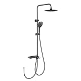FÁCIL INSTALACIÓN: Este sistema de columna de ducha es fácil de montar con instrucciones detalladas de instalación y un completo kit de accesorios. No es necesario llamar a un fontanero.