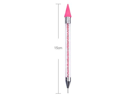 Aoshang Nail Rhinestone Picker Dotting Penï¼Å’Dual-ended Rhinestone Gems Crystals Studs Picker Wax Pen for Nail Art DIY Decoration ï¼Ë†Pinkï¼â€° - Image 3
