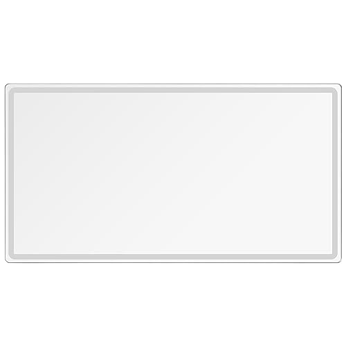 Miroir de Pare Soleil Voiture, Miroir de Courtoisie Voiture Autocollant, Miroir Cosmétique en Acier Inoxydable 15 x 8 cm, Rétroviseur Intérieur de Voiture...