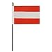 Austria Table Flag 4'' x 6'' - Austrian Desk Flag 15 x 10 cm - golden spear top- AZ FLAG