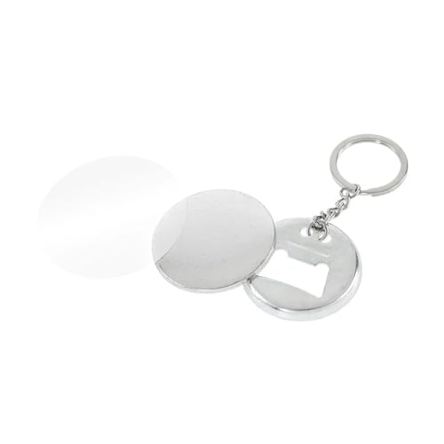 Lot de 50 porte-clés en métal, 44 mm et 58 mm, décapsuleur, bouton, badge, pièces, fournitures de fabrication de badges et de boutons Pour la production...