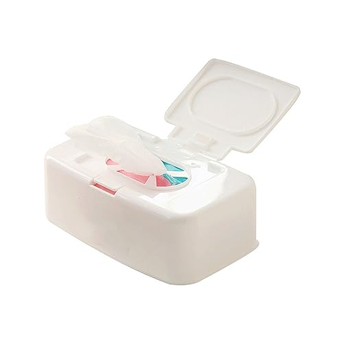 Taschentuchbox Trocken Nass Tissue Box Tücher Lagerung Fall Serviette Spender Papier Tücher Serviette Lagerung Box Halter Container Tissue Halter Tücherbox(Weiß)