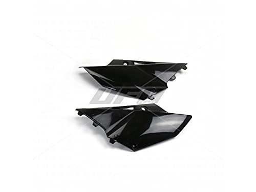 UFO plaques latérales noir Yamaha YZ125 YZ250 plastique motocross