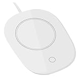 HARUMAKI カップウォーマー ずっと温かい 【55℃恒温 重力センサー USB給電式】 コーヒーカップヒーター コーヒーウォーマー 保温コースター 防水ガラスパネル 薄型 軽量 ドリンク/ミルク/お茶/キャンドル対応 16×12×2cm オフィス/家庭用 誕生日/クリスマス プレゼント (ホワイト)