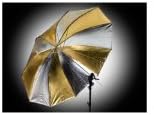 Interfit INT385 60-Inch Umbrella (Gold/Silver)