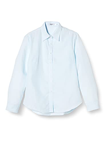 [アトリエサンロクゴ]シャツ ブラウス 事務服 制服 ワイシャツ ビジネスワイシャツ レディース レギュラー-blue 日本 LL (日本サイズXL相当)