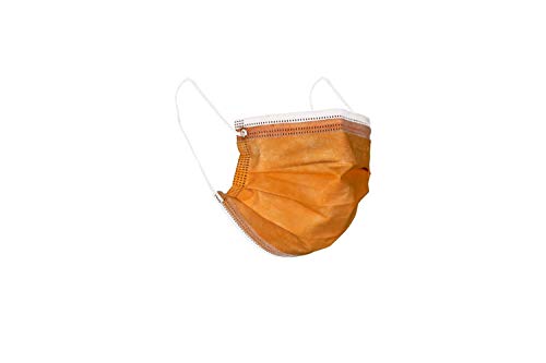 MASCHERINE VENETE - 100 masques chirurgicaux emballés dans 10 paquets de 10 masques (Orange) Cover