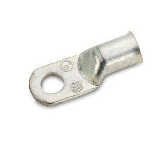 Crimp Supply 6 AWG Tinned Seamless Marine Lugs, 1/4" Post, 10 Pack