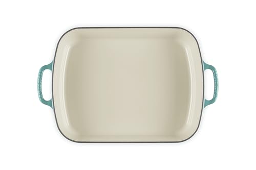 Image of Le Creuset Enameled Cast Iron Rectangular Roaster, 5.25 qt., Riviera | 5.25 qt. (9.8 inch x 13 inch)