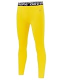 DEVOROPA Boys Leggings Quick Dry Youth Compression Pants Sports Tights Basketball Base Layer Yellow S