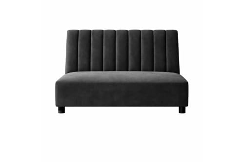 Image of Rosebell Sofa Set with Ottoman Combo Two Seater Sofa Set with Matching Footrest for Living Room & Bedroom, Guest Room - Black