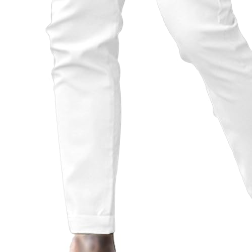 Mens Dress Pants Fashion Slim Fit Chino Pencil Pant Skinny Stretch Comfy Feet Pants Trousers Casual Pant4