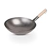 MOESTA-BBQ 10121 Wok met houten handvat, diameter 35 cm, hoogwaardige wokpan van staal voor WOK’N BBQ Set