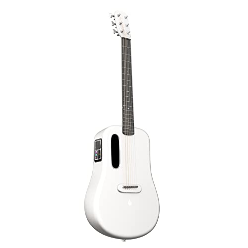 LAVA ME 3 Smart Guitar w Ideal Bag, Guitares électro-acoustiques 91,4 cm en fibre de carbone Blanc