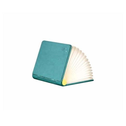 Gingko Super Mini Smart Book Light - Palm Edition (Lagoon Teal) | USB-C Wiederaufladbare Tragbare LED Buchleuchte, Faltbares Magnetisches Design, Warme Umgebung Leselampe