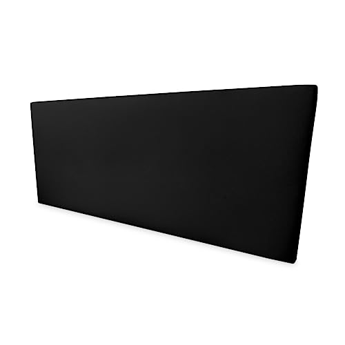 {Cabeceros de Cama 135 Negro Polipiel Cabeceros de Cama 135 mattfy - Cabecero Nantes Acolchado, Tapizado Premium en Polipiel de Alta Gama, Incluye Herrajes y Tornillería, Medidas 145 x...